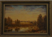 Картина маслом холст "Вечер". Автор Майоров С.А.