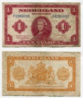 Банкнота 1 гульден 1993 год Нидерланды